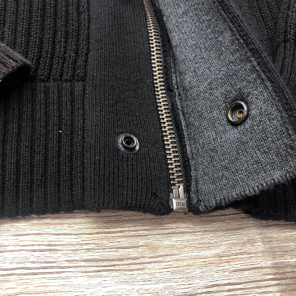 Men's Express Black Knit Cardigan - Picture 7 of 16